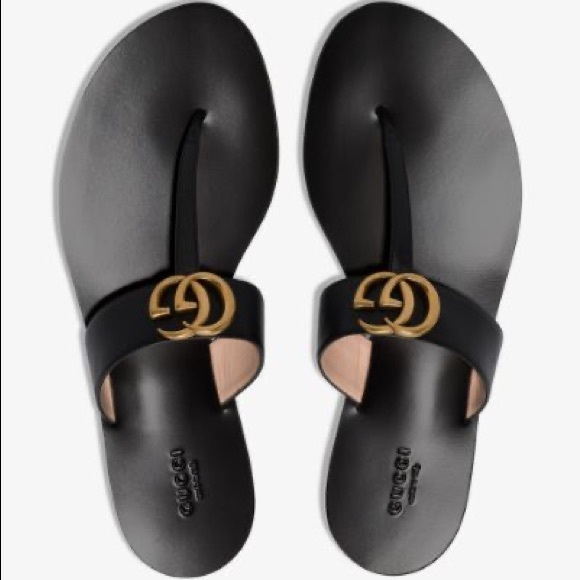 Gucci Shoes - Gucci Marmont Sandals In Black 37.5